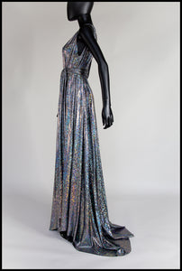 silver disco gown alexandra king 