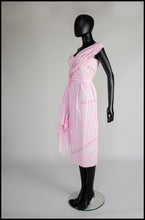 Gigi - Pink Gingham Cotton Midi Dress