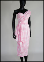 Gigi - Pink Gingham Cotton Midi Dress