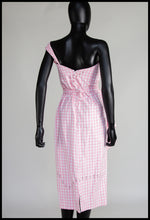 Gigi - Pink Gingham Cotton Midi Dress