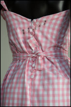 Gigi - Pink Gingham Cotton Midi Dress