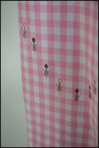 Gigi - Pink Gingham Cotton Midi Dress