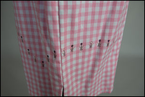 Gigi - Pink Gingham Cotton Midi Dress