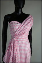 Gigi - Pink Gingham Cotton Midi Dress