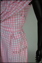Gigi - Pink Gingham Cotton Midi Dress