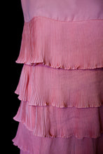 Vintage 1960s Pink Mini Ruffle Dress