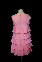 Vintage 1960s Pink Mini Ruffle Dress