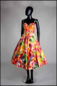 The Showgirl - Printed Wool Felt Dress - Liz Clay Collaboration