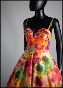 The Showgirl - Printed Wool Felt Dress - Liz Clay Collaboration