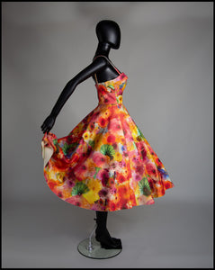The Showgirl - Printed Wool Felt Dress - Liz Clay Collaboration