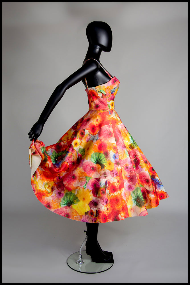 The Showgirl - Printed Wool Felt Dress - Liz Clay Collaboration