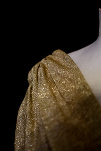 Vintage 1950s Gold Metallic Wiggle Dress