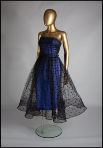 Black Magic - Star Tulle Cocktail Midi Dress