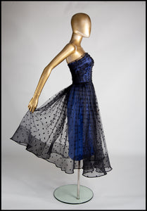 Black Magic - Star Tulle Cocktail Midi Dress
