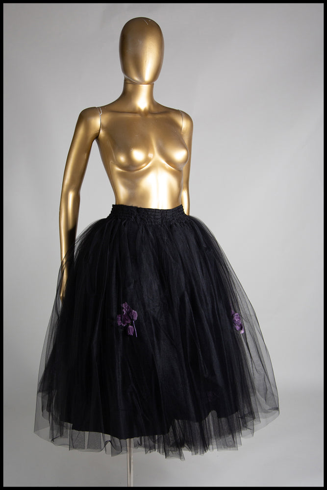 Black Rose Tulle Skirt