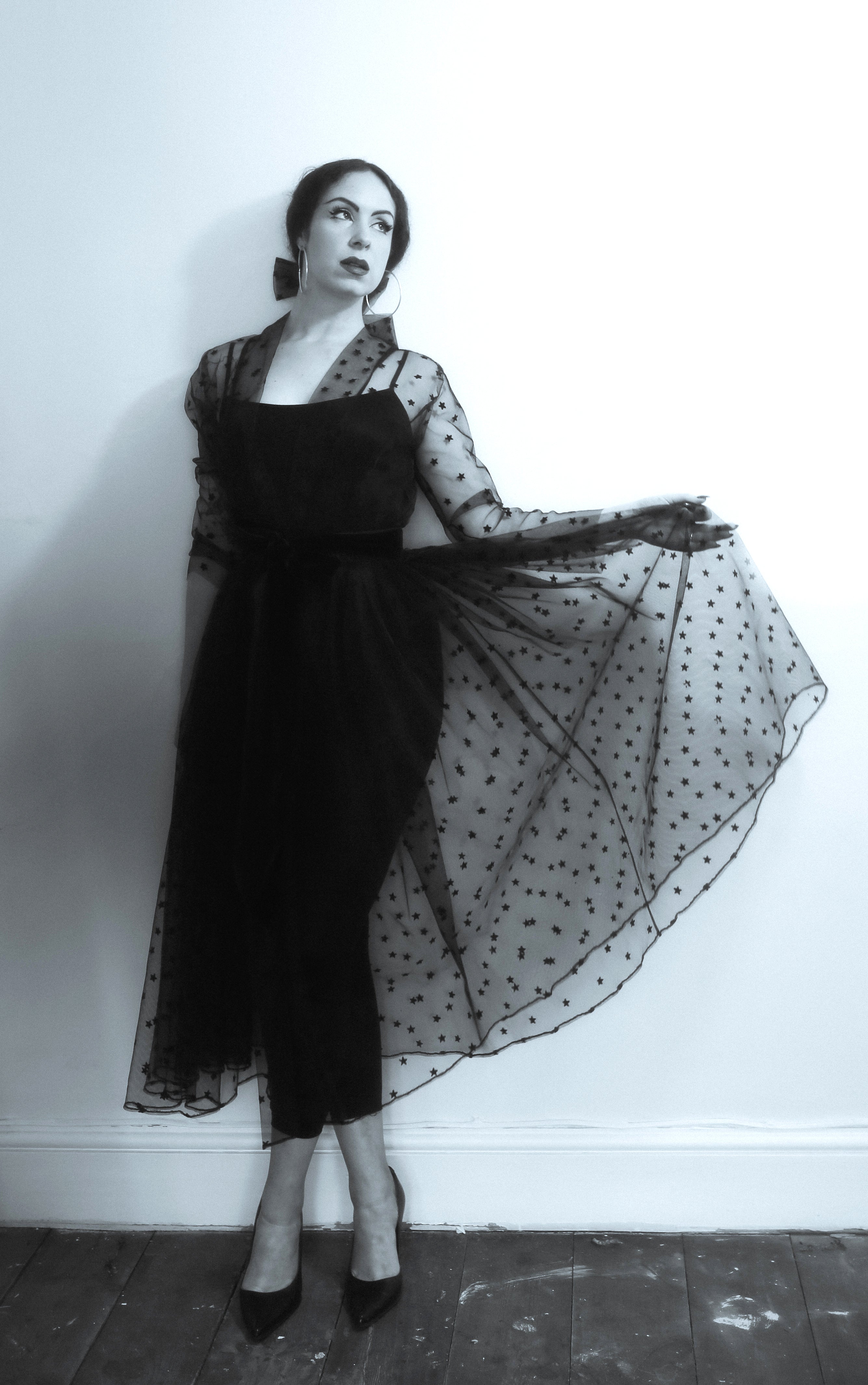 Black Magic - Tulle Coat Dress