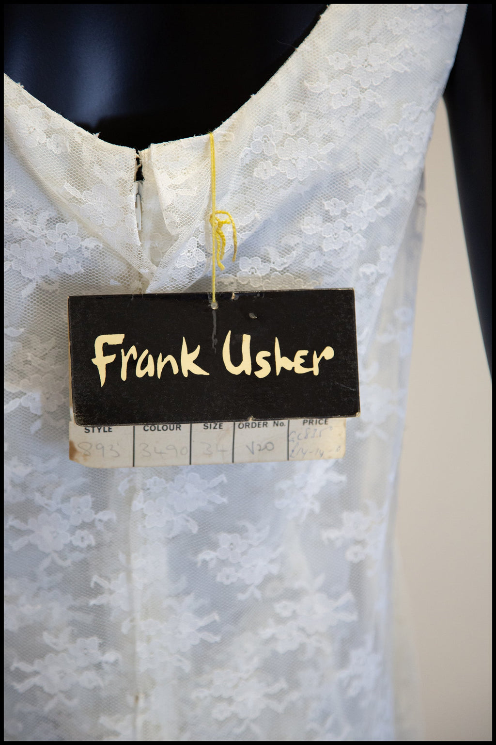 Vintage 1960s White Lace Trapeze Dress