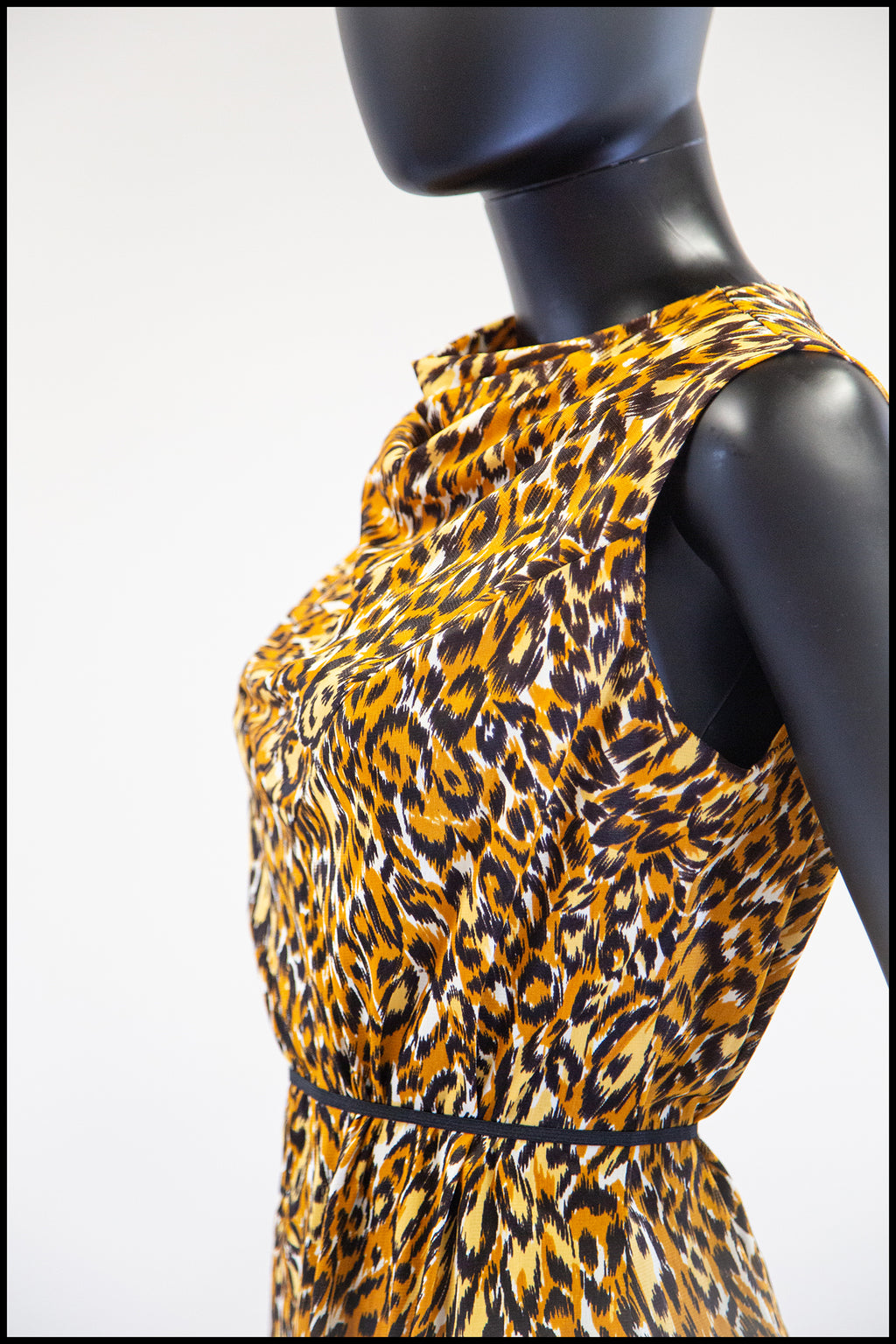 Vintage 1950s Leopard Print Shift Dress
