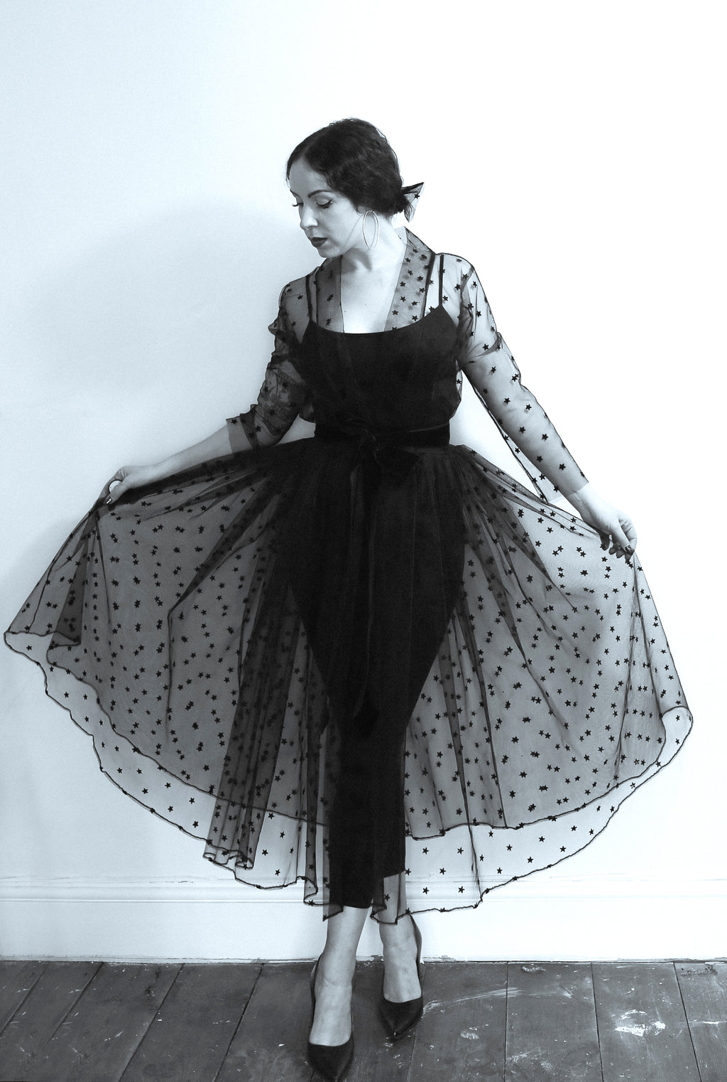 Black Magic - Tulle Coat Dress