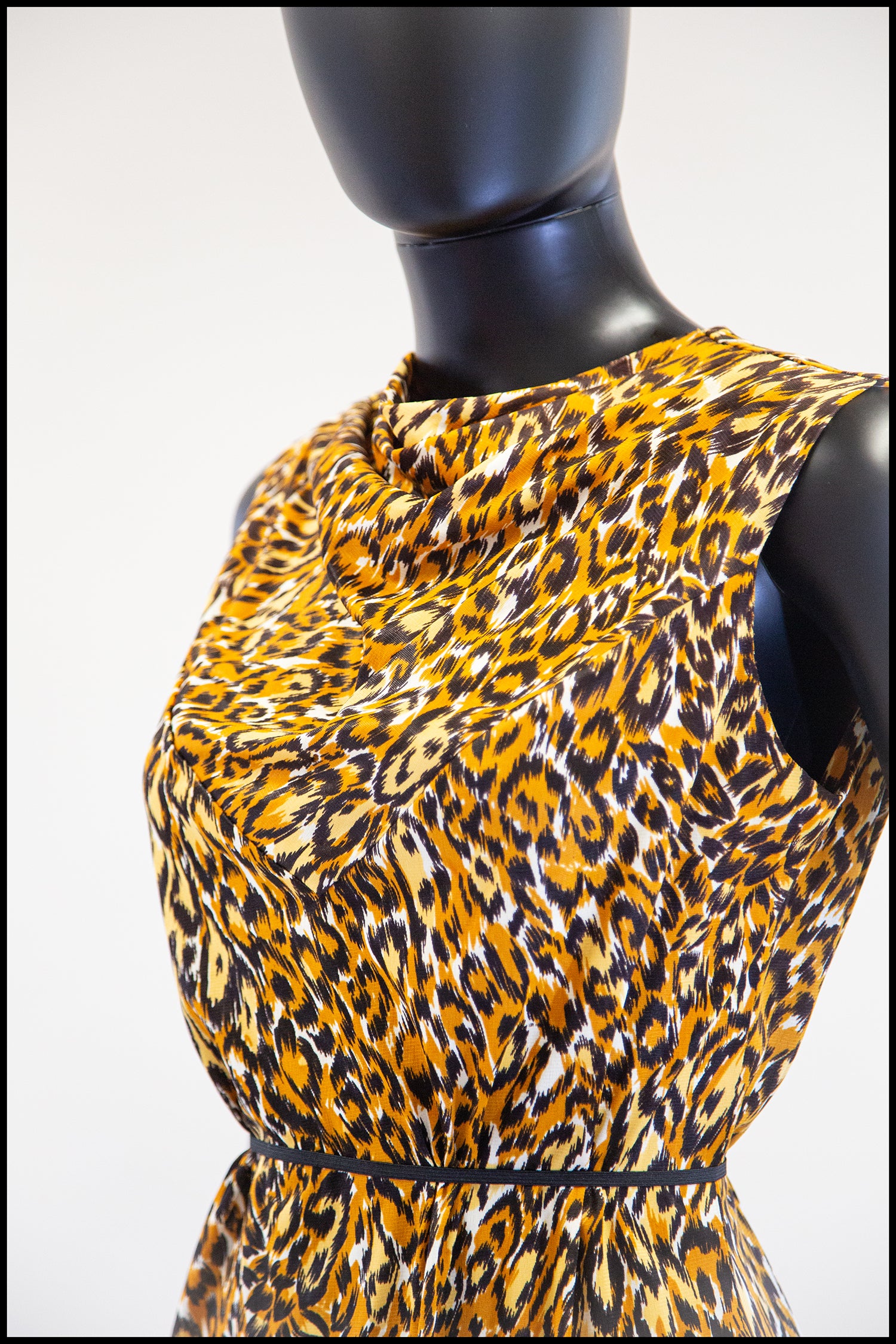 Vintage 1950s Leopard Print Shift Dress