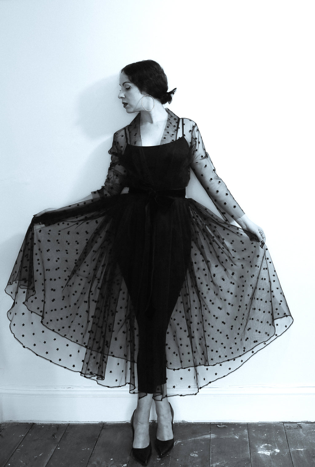 Black Magic - Tulle Coat Dress