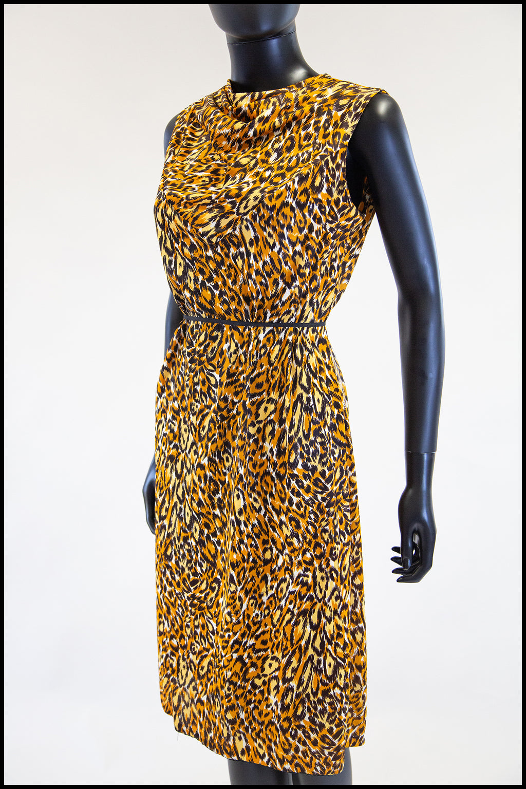 Vintage 1950s Leopard Print Shift Dress