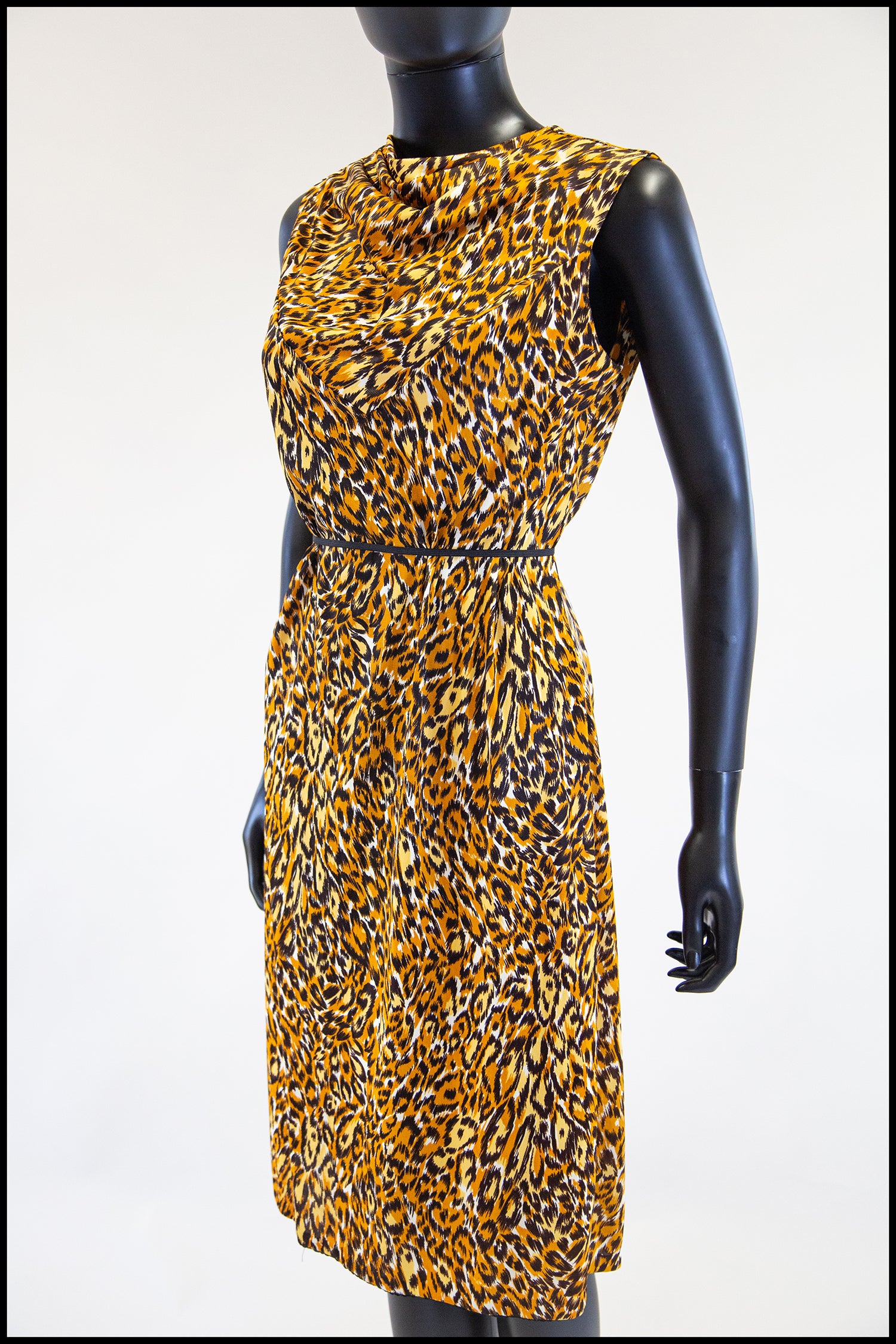 Vintage 1950s Leopard Print Shift Dress