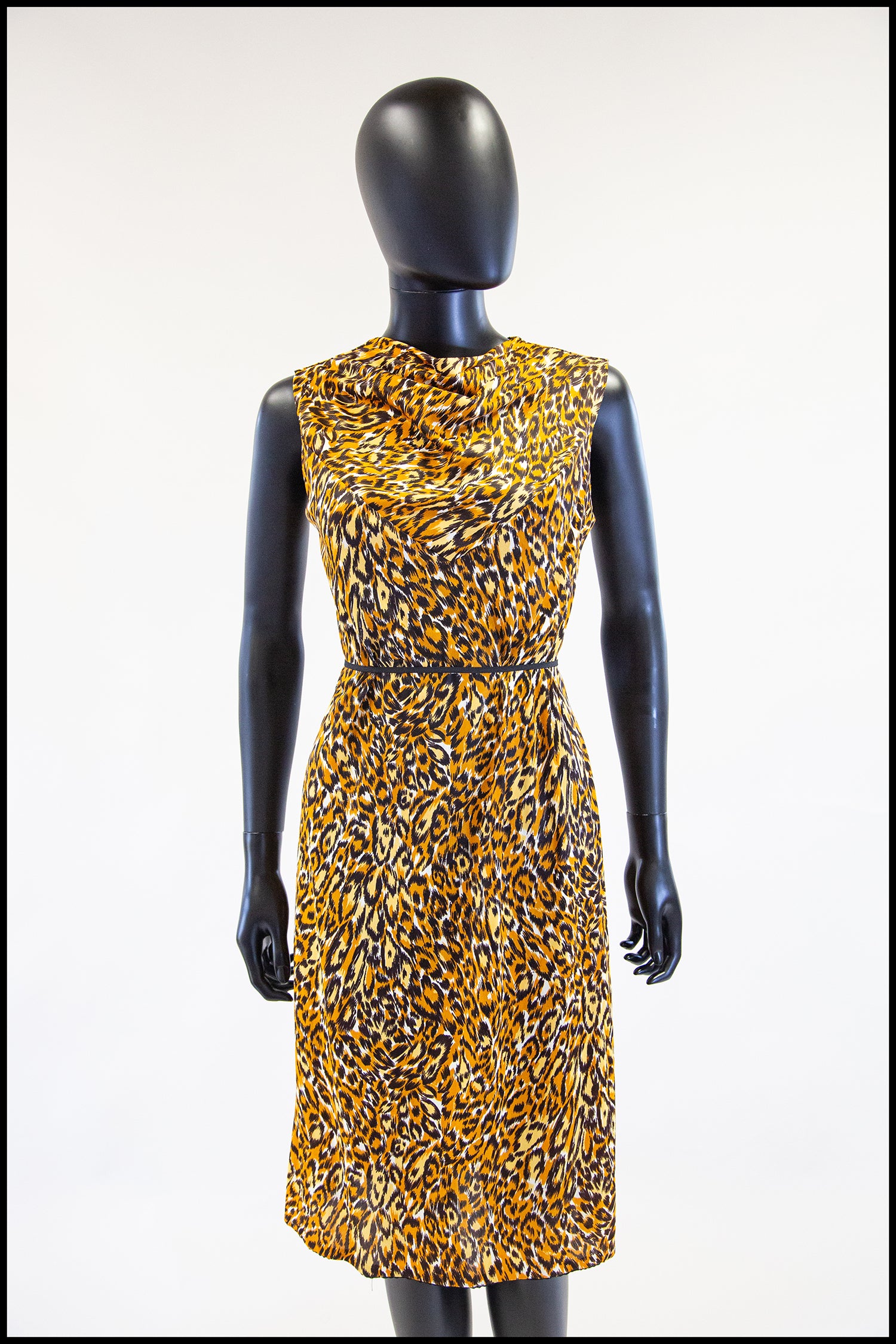 Vintage 1950s Leopard Print Shift Dress