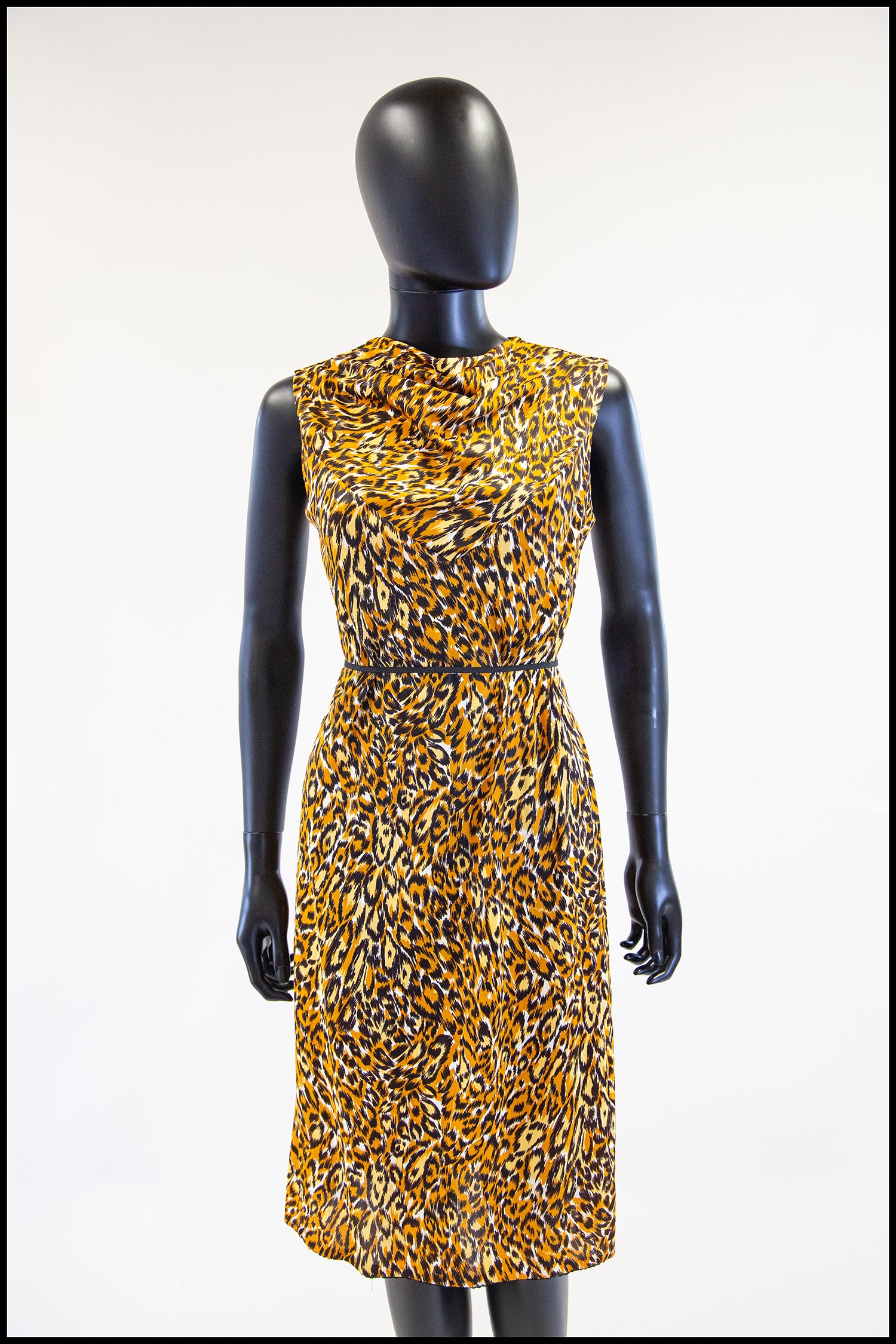 Vintage 1950s Leopard Print Shift Dress