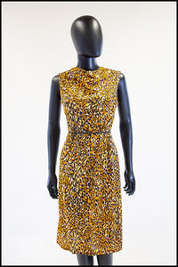 Vintage 1950s Leopard Print Shift Dress