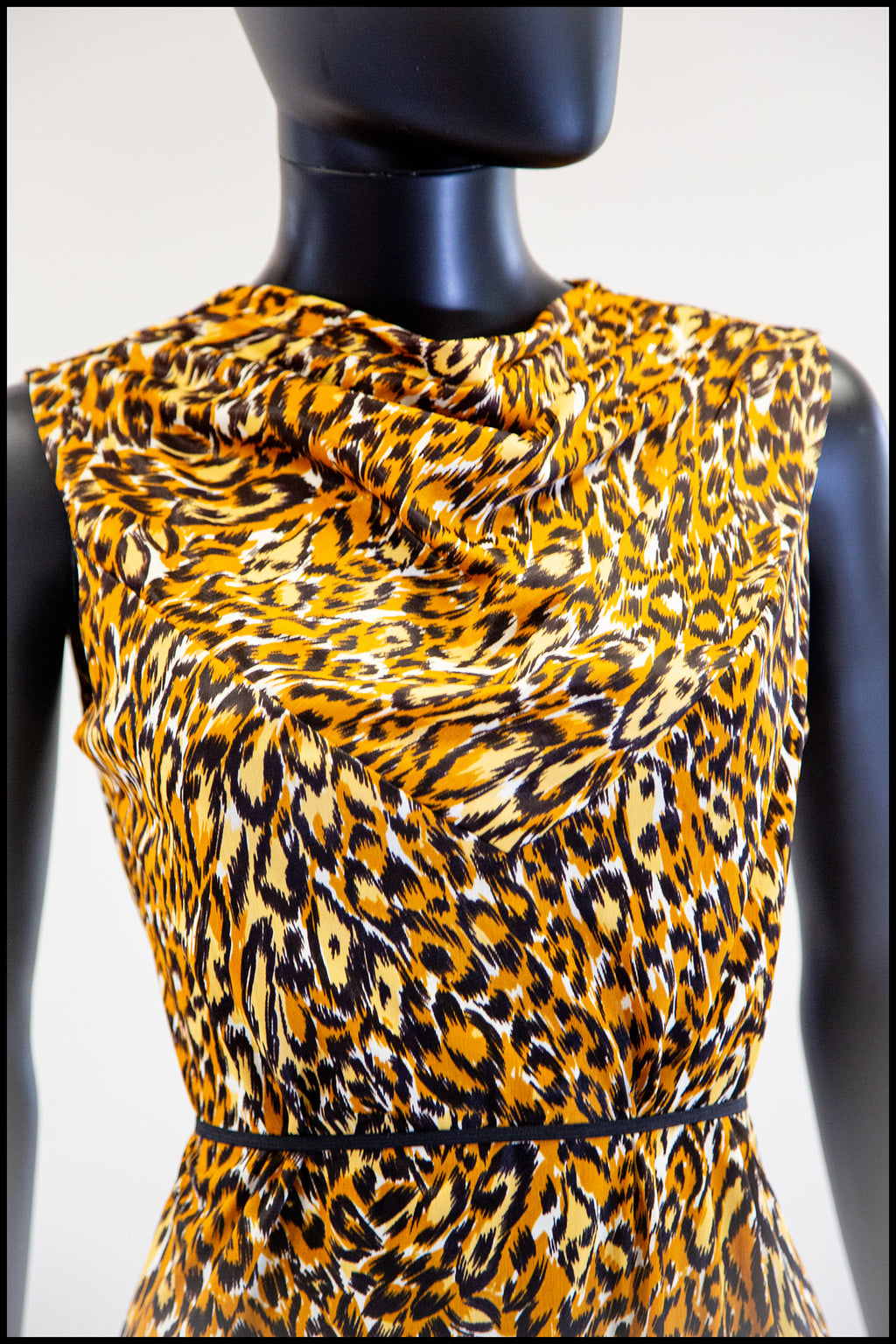 Vintage 1950s Leopard Print Shift Dress