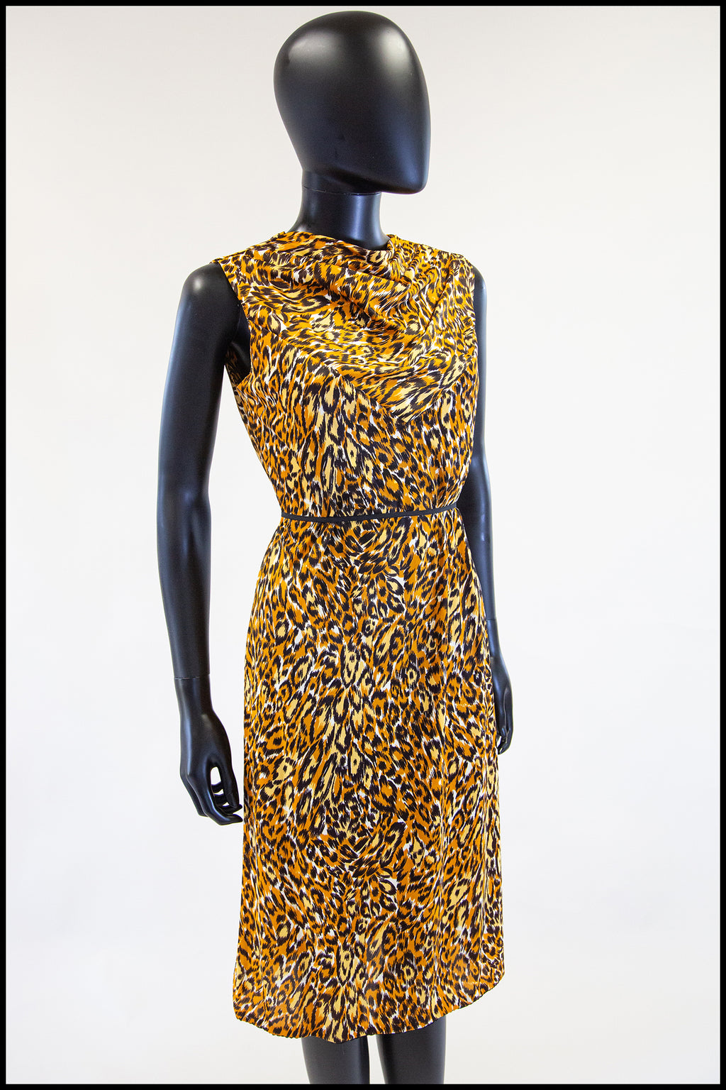 Vintage 1950s Leopard Print Shift Dress