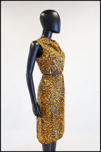 Vintage 1950s Leopard Print Shift Dress