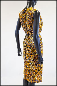 Vintage 1950s Leopard Print Shift Dress