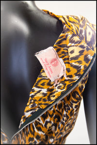 Vintage 1950s Leopard Print Shift Dress