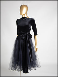 Babette - Black velvet Ballet Wrap Top