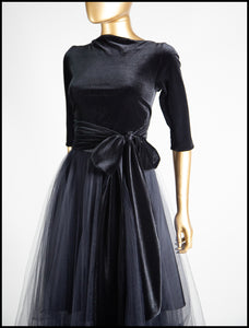 Babette - Black velvet Ballet Wrap Top