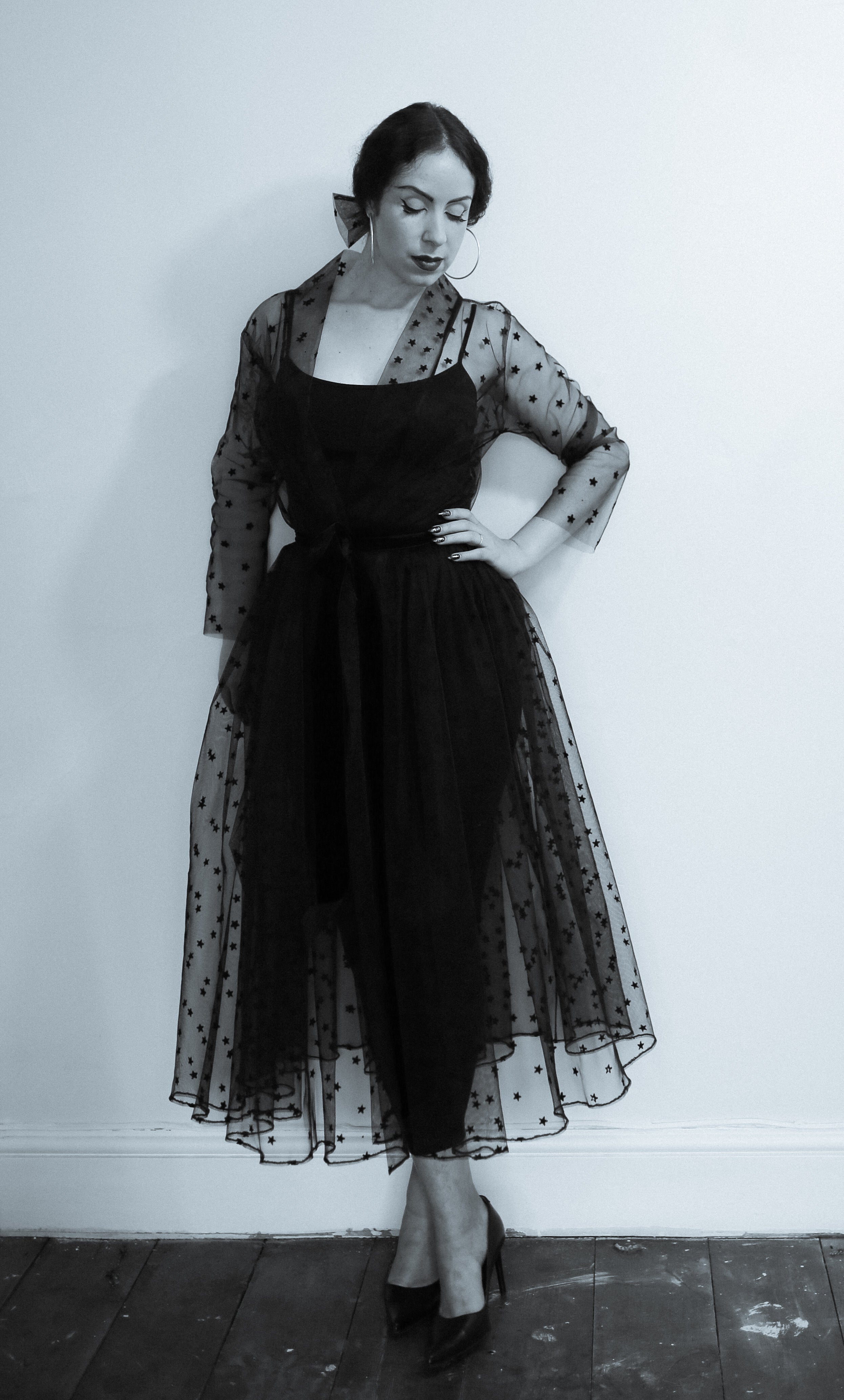 Black Magic - Tulle Coat Dress