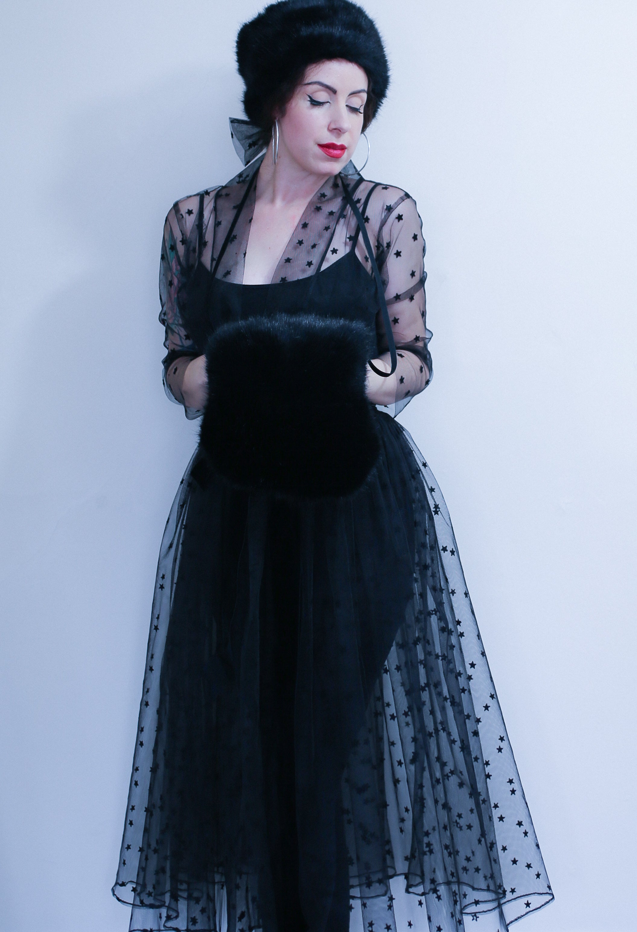 Black Magic - Tulle Coat Dress
