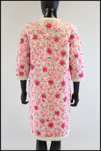 Vintage 1960s Pink Embroidered Cardigan Coat