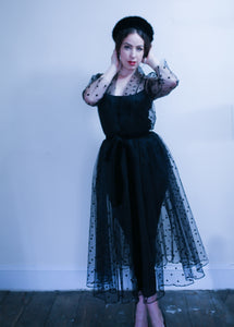 Black Magic - Tulle Coat Dress