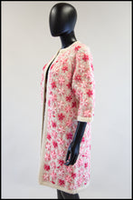 Vintage 1960s Pink Embroidered Cardigan Coat