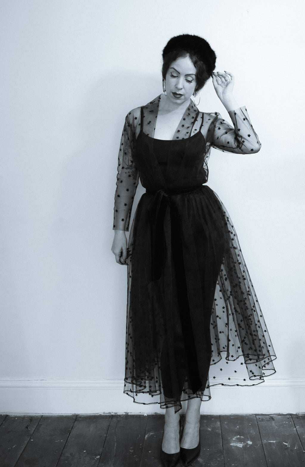 Black Magic - Tulle Coat Dress