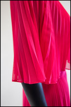 Vintage 1970s Hot Pink Chiffon Maxi Dress