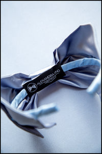 Dusky Blue Silk Bow Headband