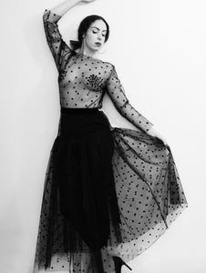 Black Magic - Tulle Star Maxi Dress