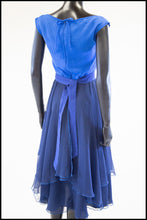 Vintage 1970s Blue Chiffon Dance Dress
