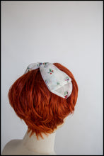 Embroidered Floral Silk Bow Headband