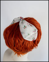Embroidered Floral Silk Bow Headband