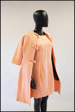 Vintage 1960s Peach Mini Dress and Coat Suit